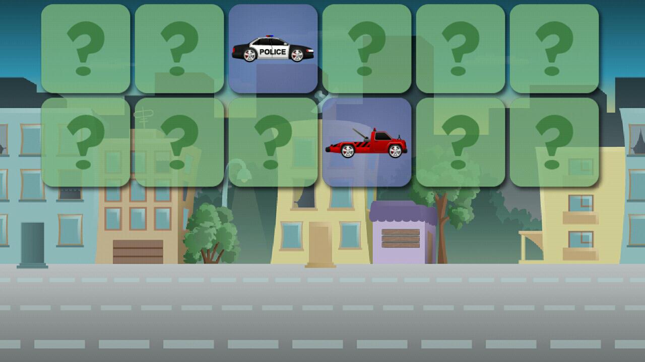 Memory cars kids game