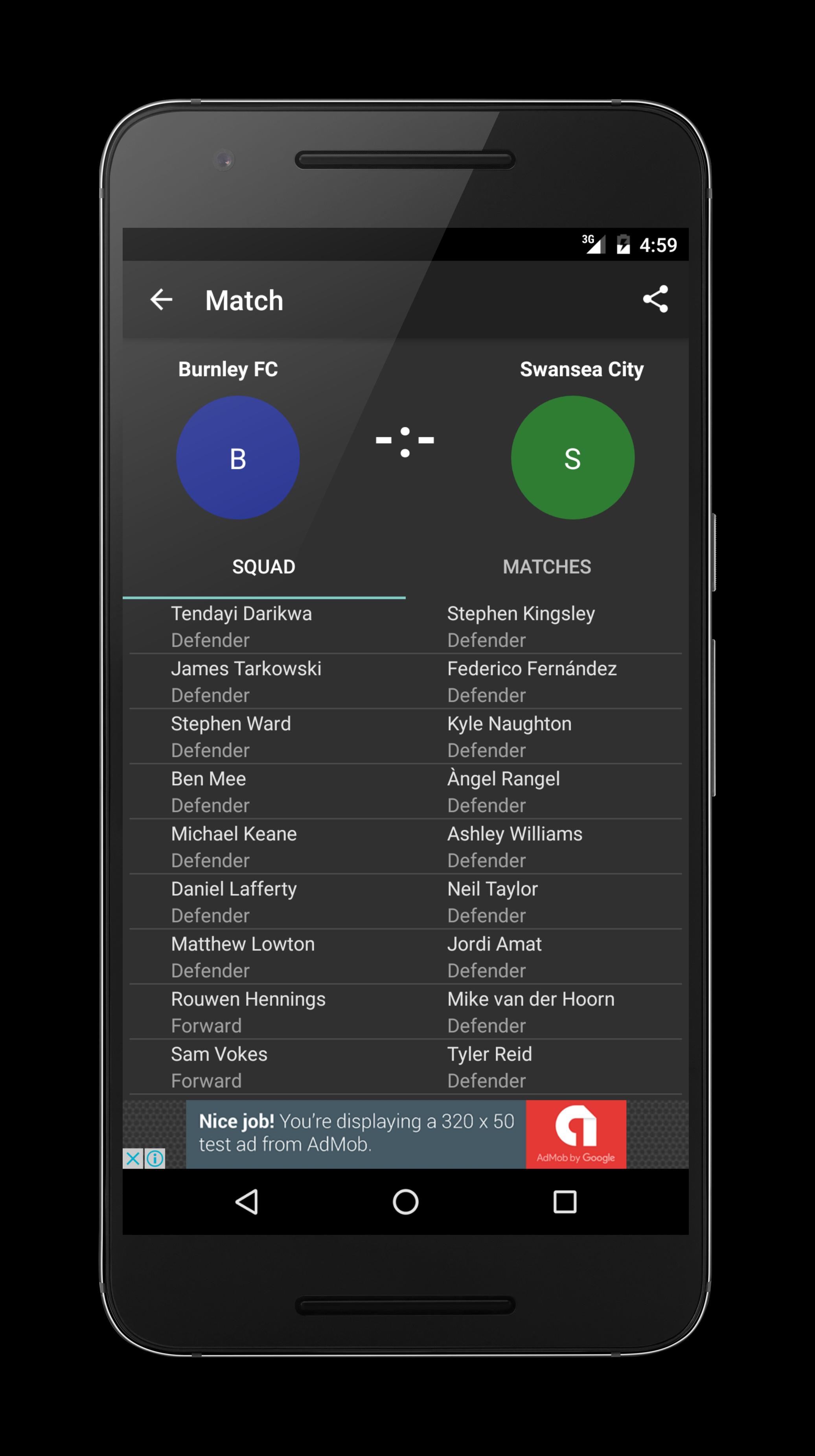 Premier League Scores