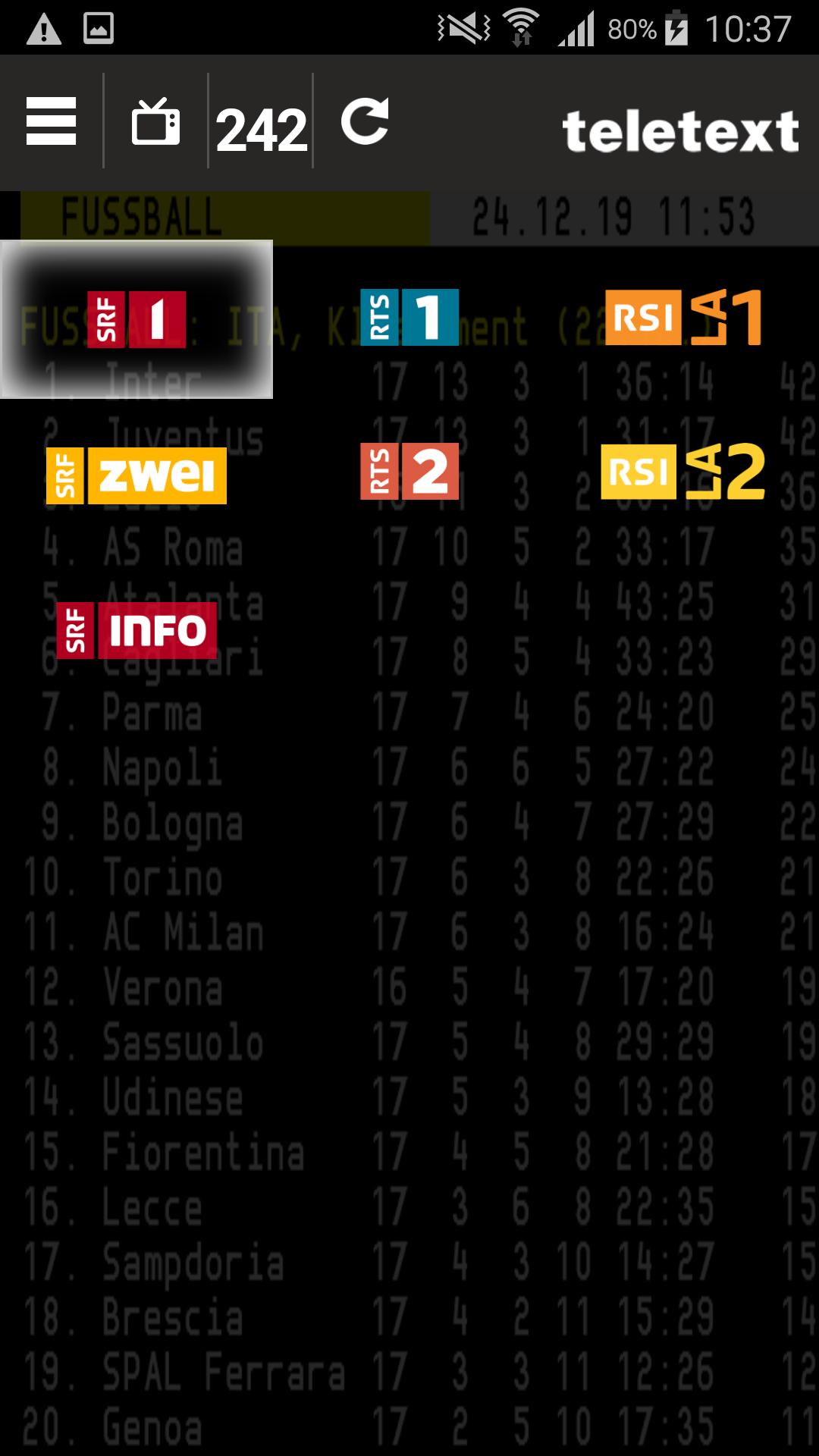 TELETEXT (mobile Website)