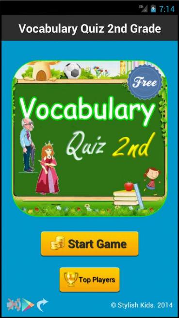 Vocabulary Quiz 2nd Grade