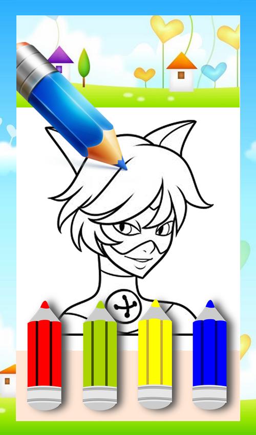 Coloring Book Ladybug Cat Noir Game