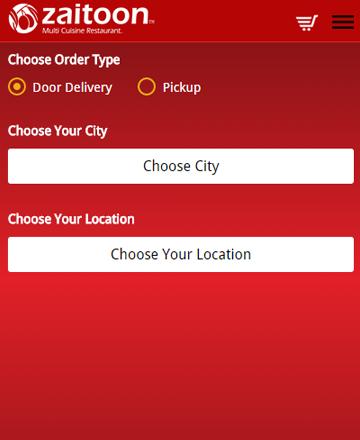 Zaitoon Online Ordering App