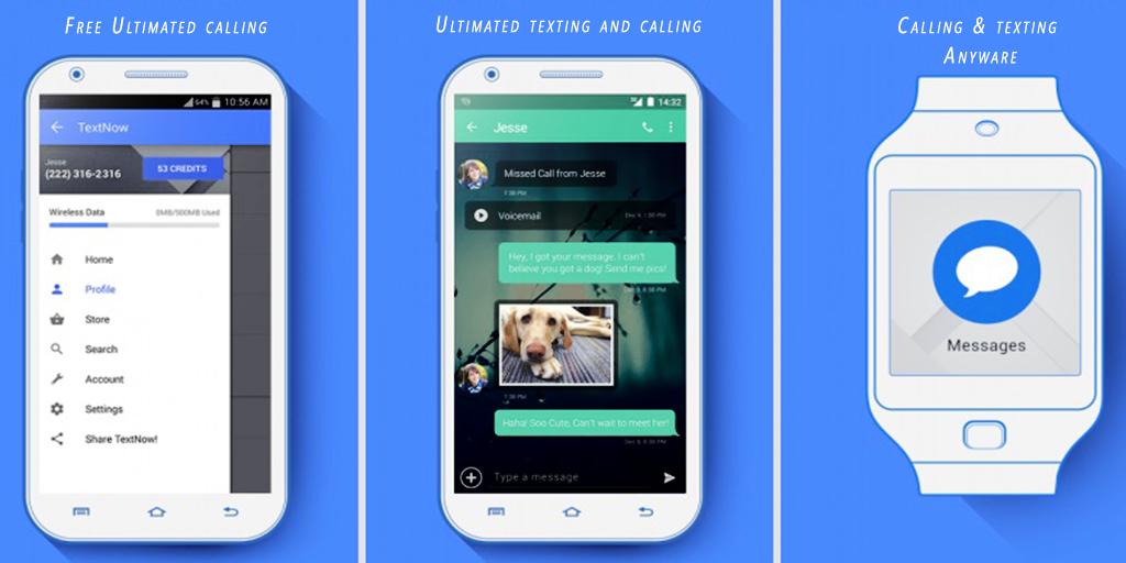 Text Now Unlimited Free calls