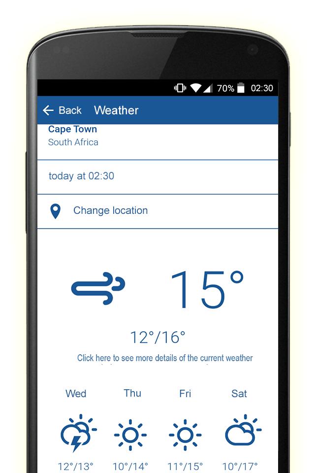 Weather in Cape Town