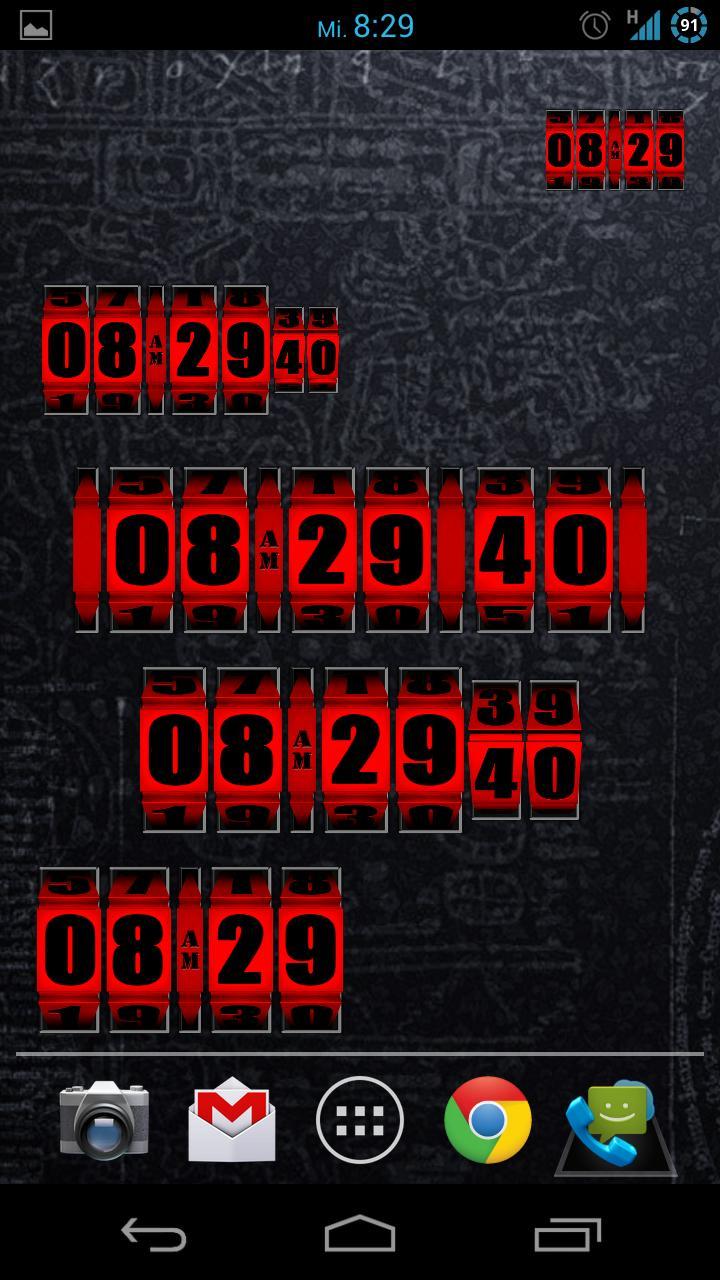 3D Rolling Clock RED