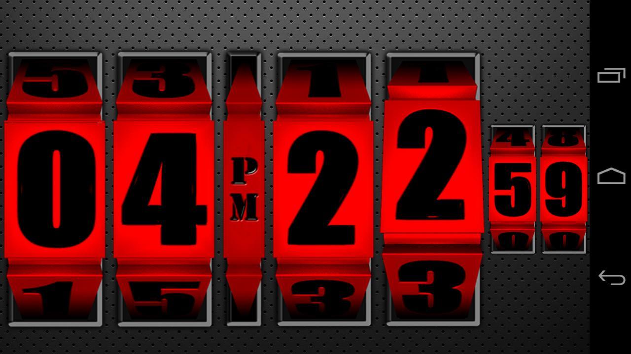 3D Rolling Clock RED