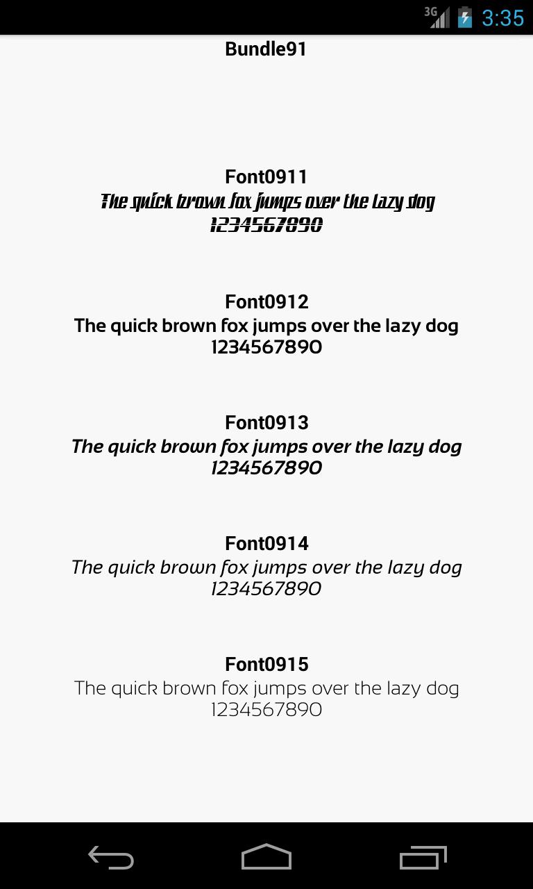 Fonts huruf for FlipFont 91