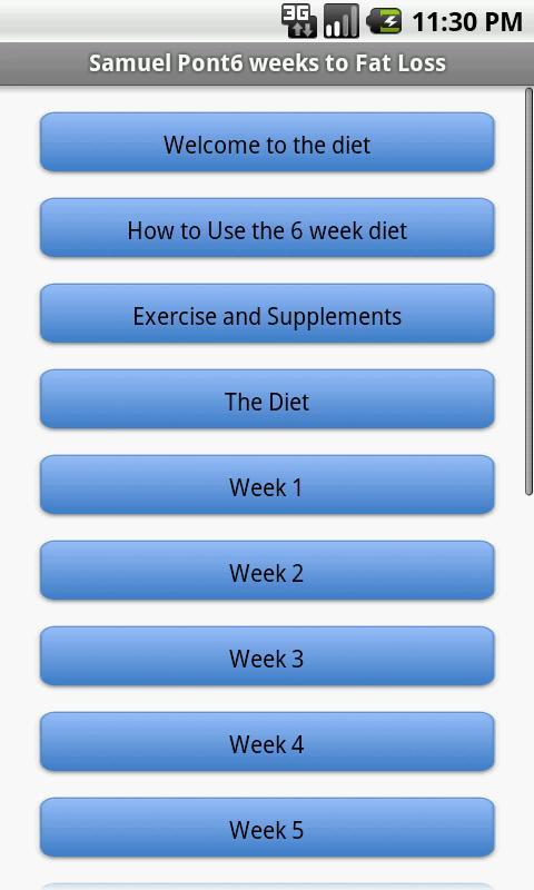 Diet App 6 Weeks to Fat Loss