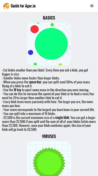 Guide for Agar.io