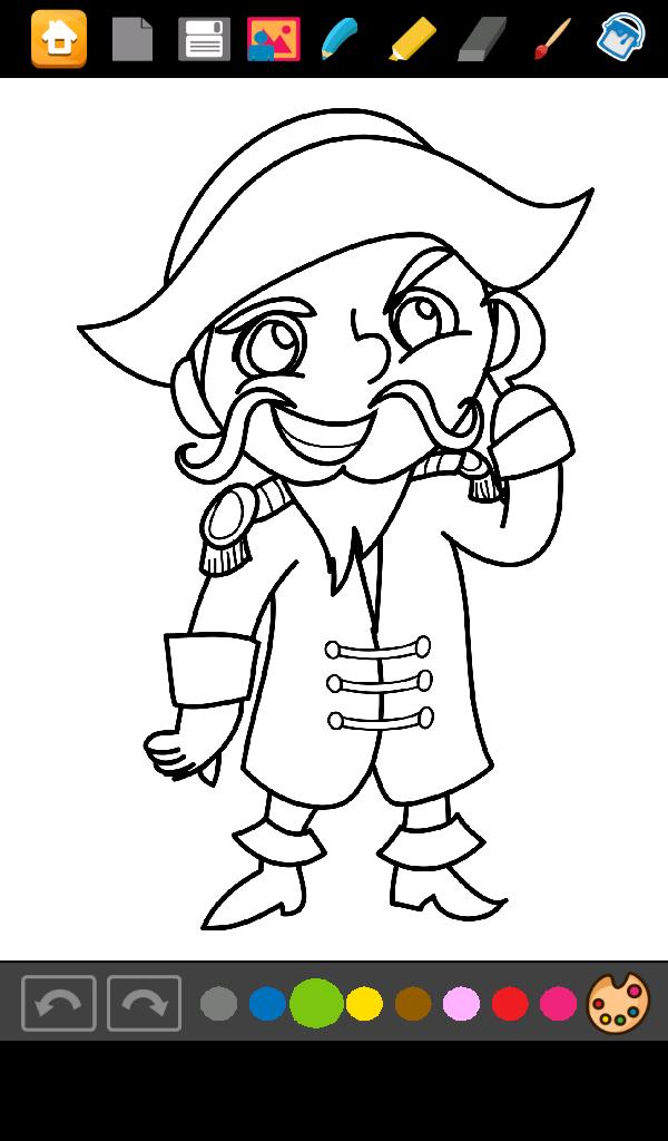 Pirates Coloring Game