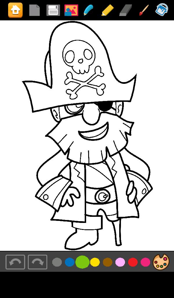 Pirates Coloring Game