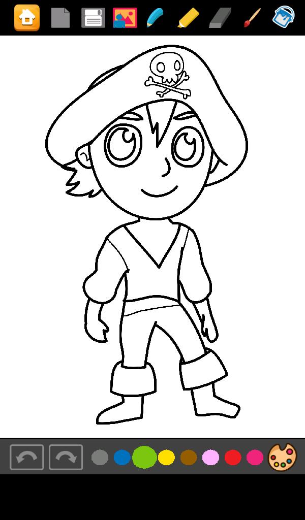 Pirates Coloring Game