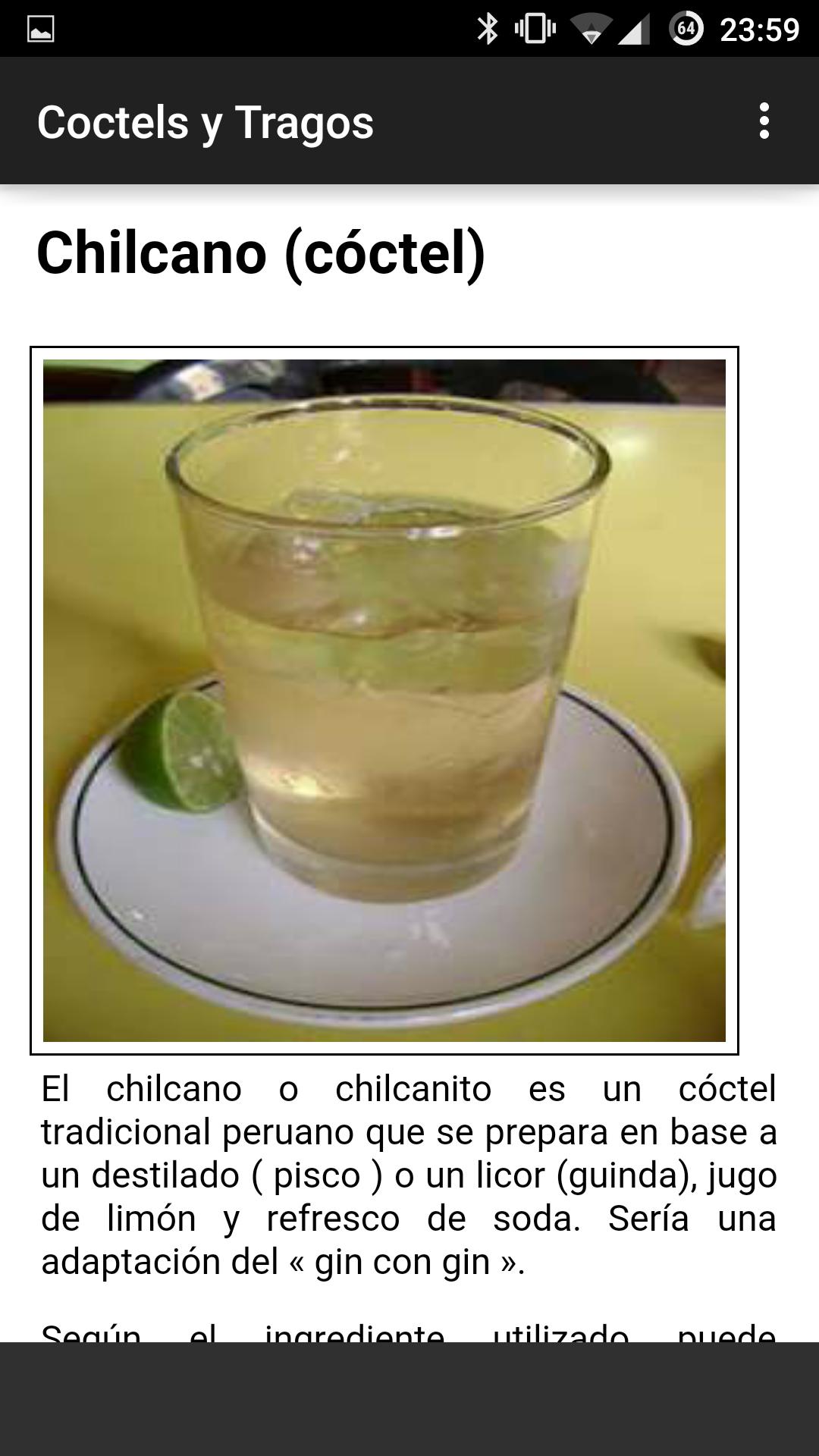 Coctel y Tragos