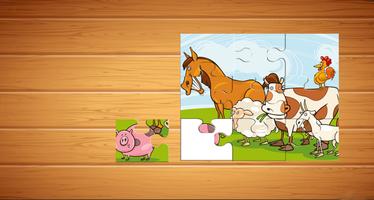 Farm Animals Puzzle For Kids