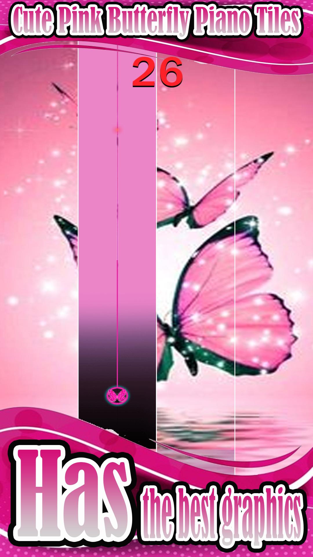 Cute Pink Butterfly Piano Tiles