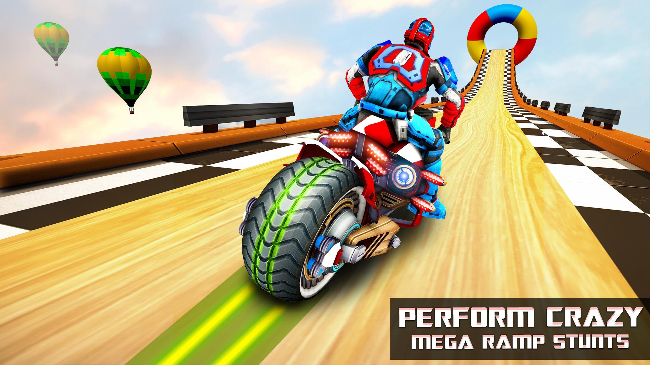 Robot Speed Hero GT Stunt Racing: Mega Ramps Games