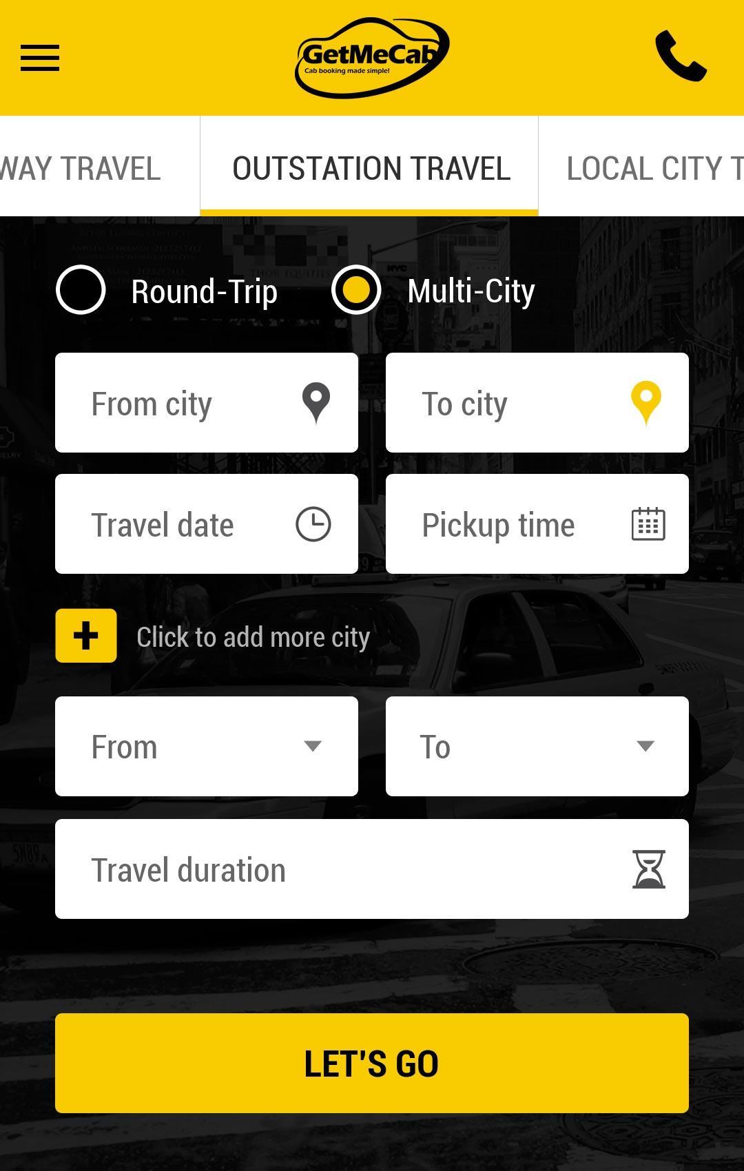 GetMeCab -Book Outstation Taxi