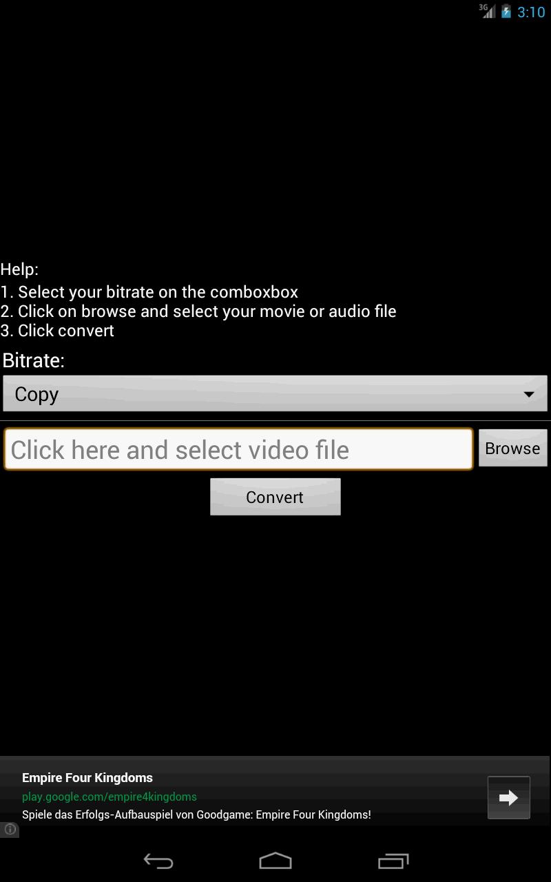 Video or Audio to ogg
