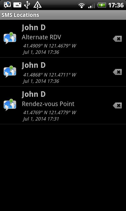 SMS Locations Receiver