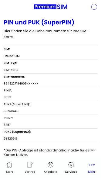 PremiumSIM Servicewelt