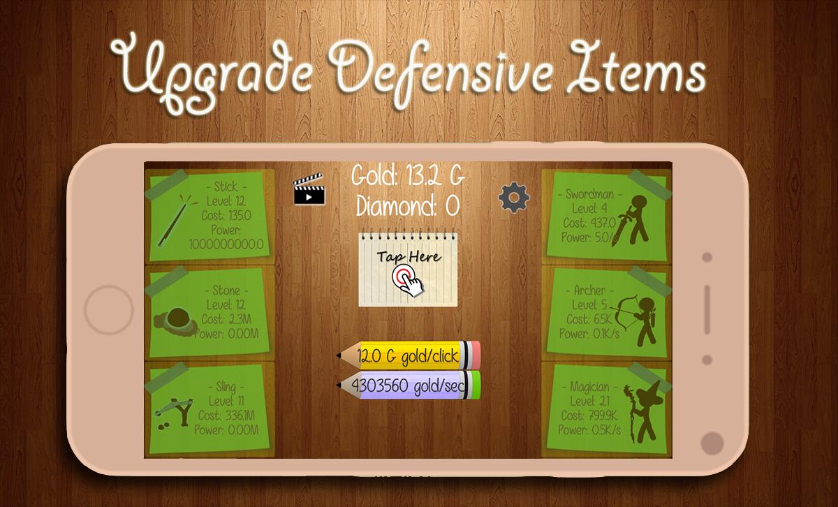 Tap Stickman - Clicks War