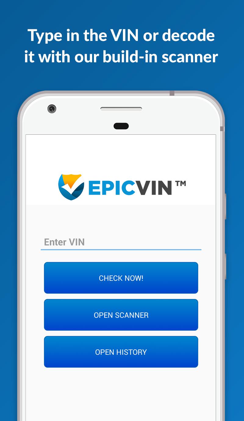 Epicvin VIN decoder & history