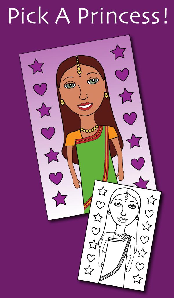 World Princess Coloring Book
