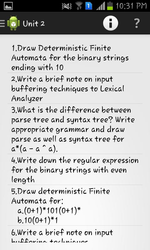 Compiler Design Assignments