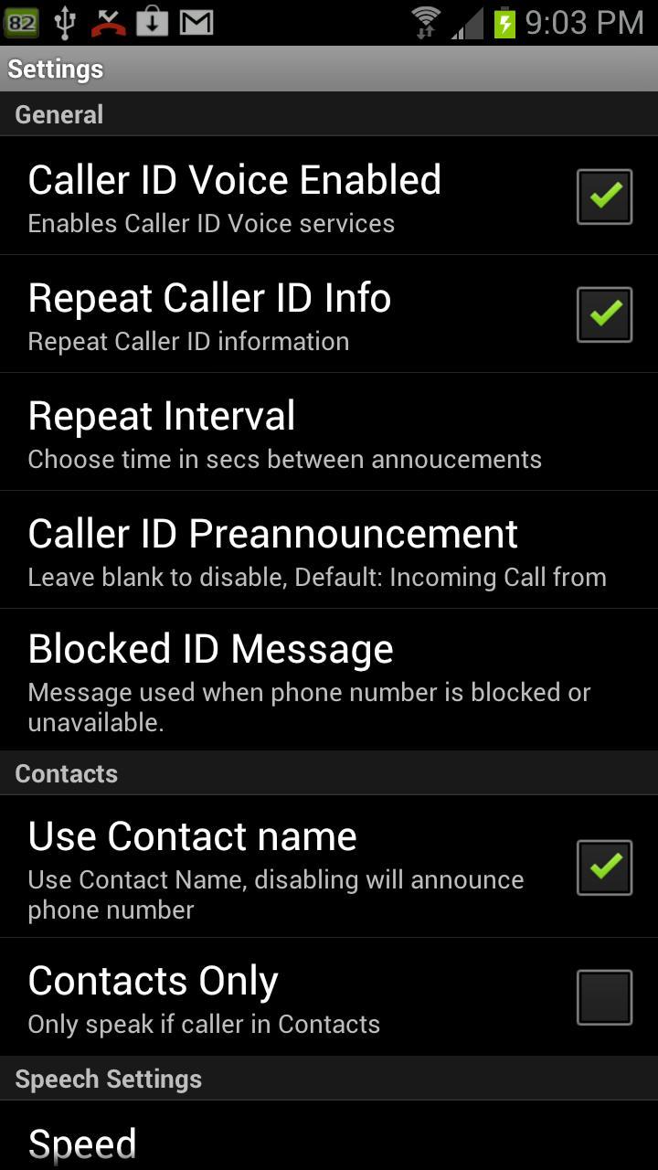 Caller ID Voice Trial