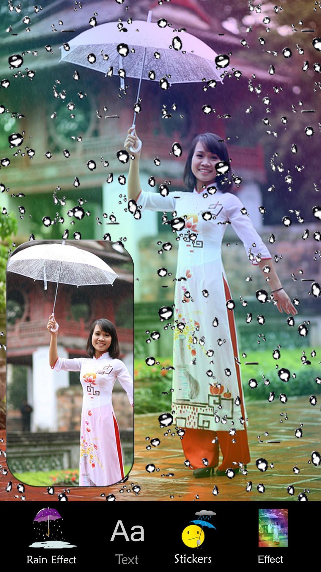 Rain Effect on photo Editor