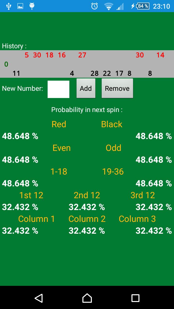 Roulette Calculator