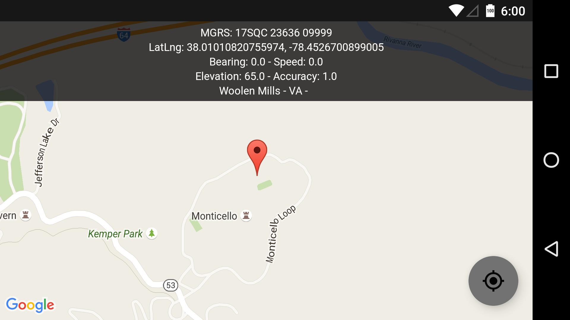 Accurate GPS Location MGRS