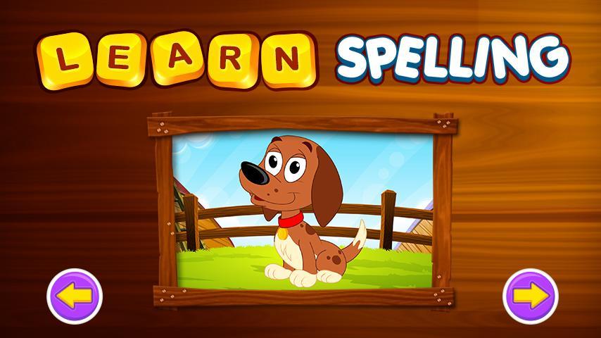 English Learn Spelling-Animals