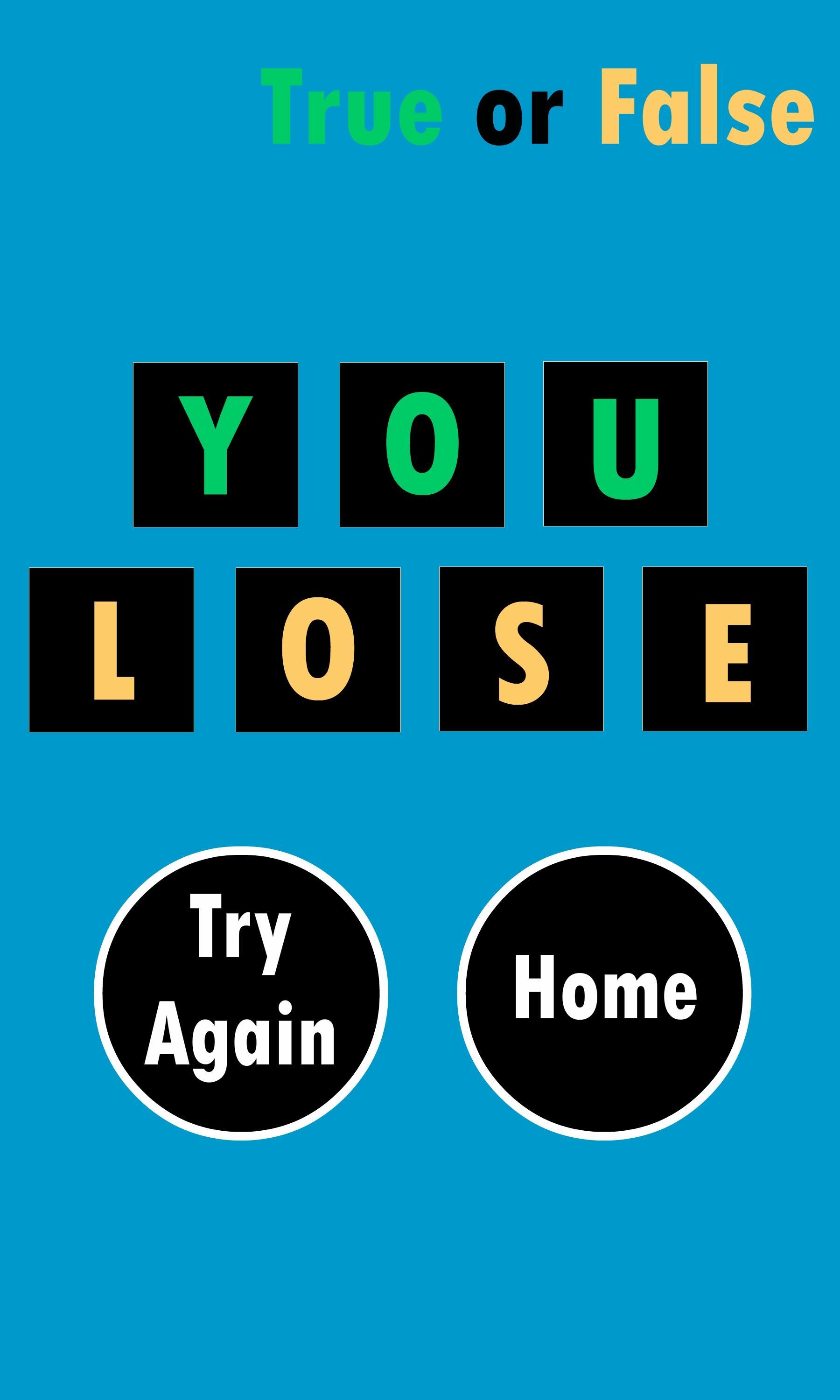 True or False Math Quiz