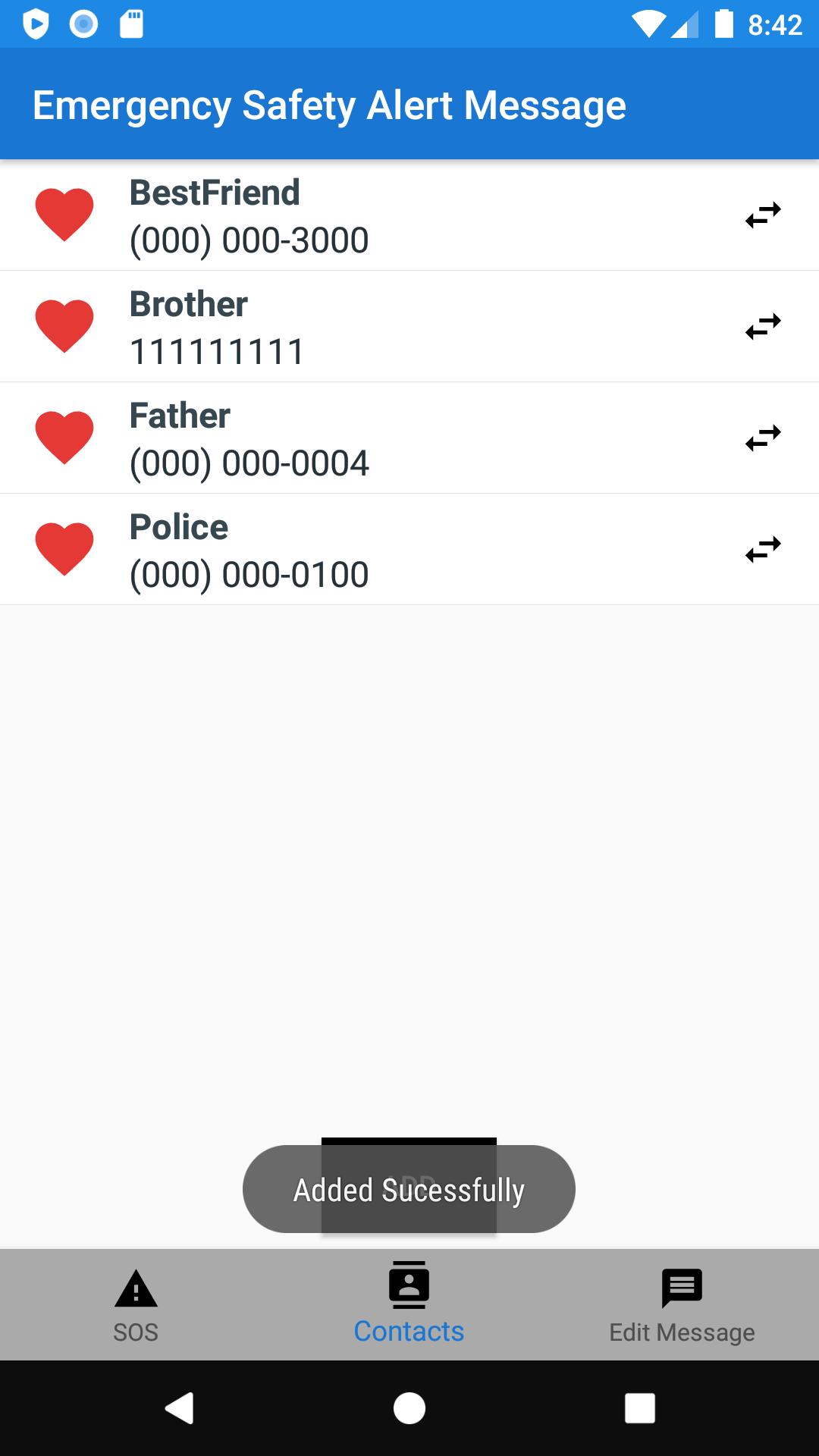 Emergency SOS  Safety Alert Message