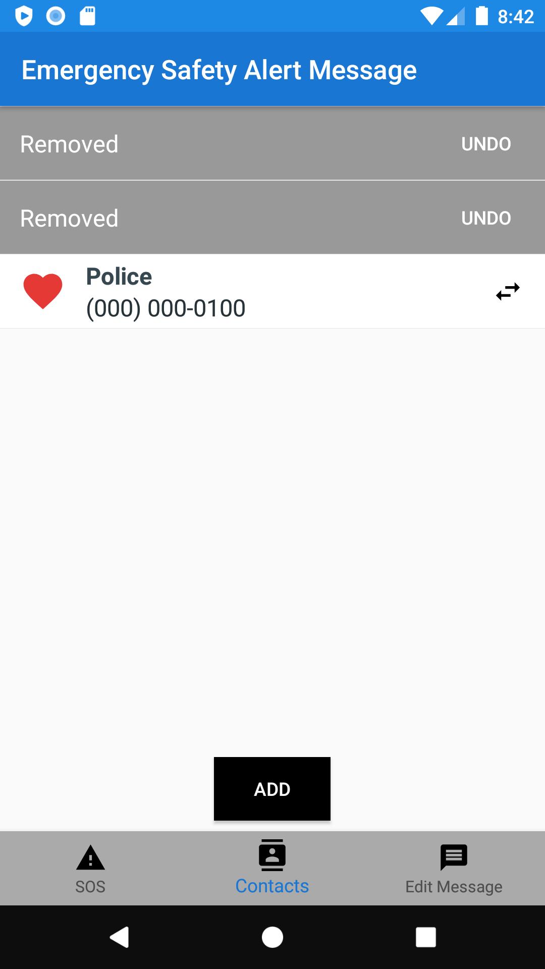 Emergency SOS  Safety Alert Message