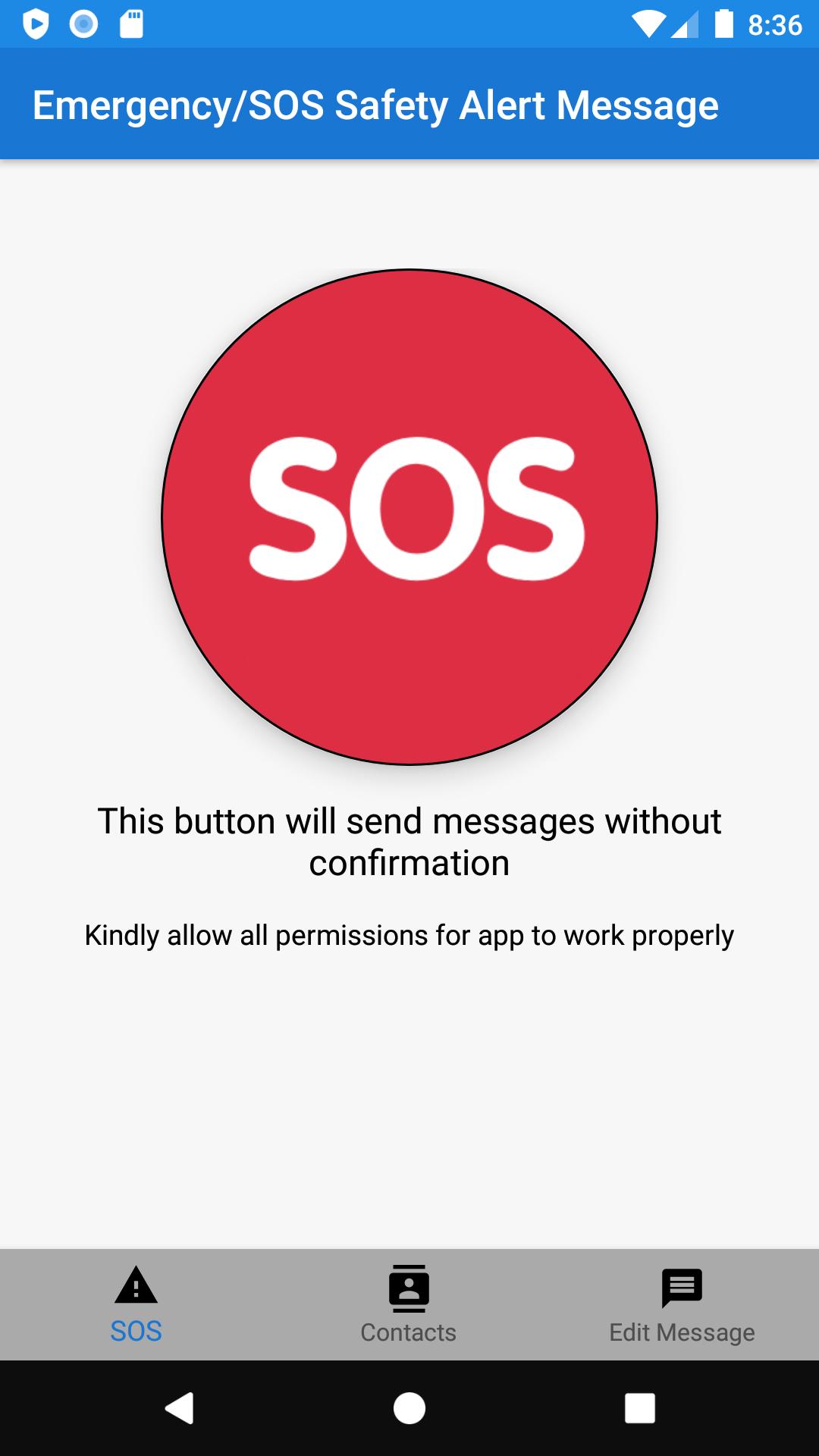 Emergency SOS  Safety Alert Message