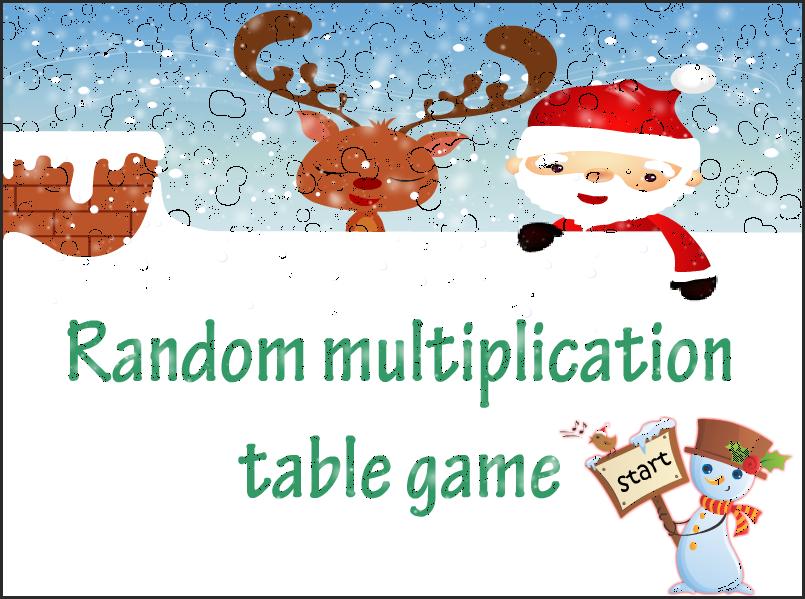 Random Multiplication table
