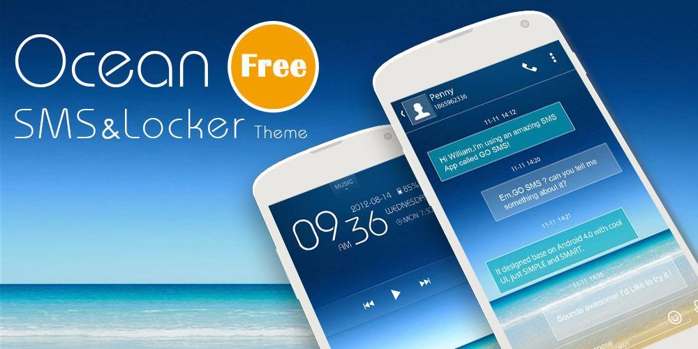 (FREE)OCEAN SMS & LOCKER THEME