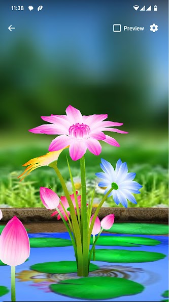 3D Flowers Touch Wallpaper