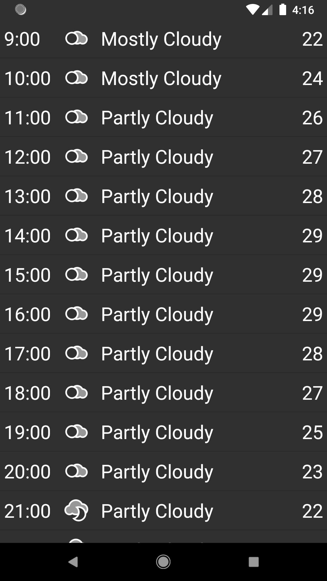 Dark Themed Weather App