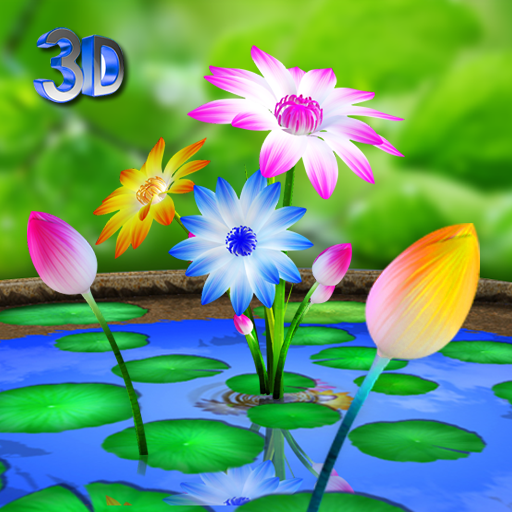 3D Flowers Touch Wallpaper
