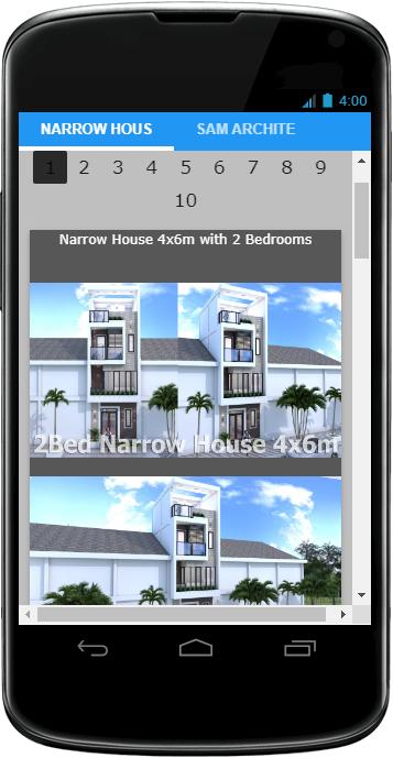 Narrow House Plan 4x6m with 2 Bedroom