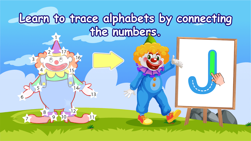 Connect the dots ABC Kids Game