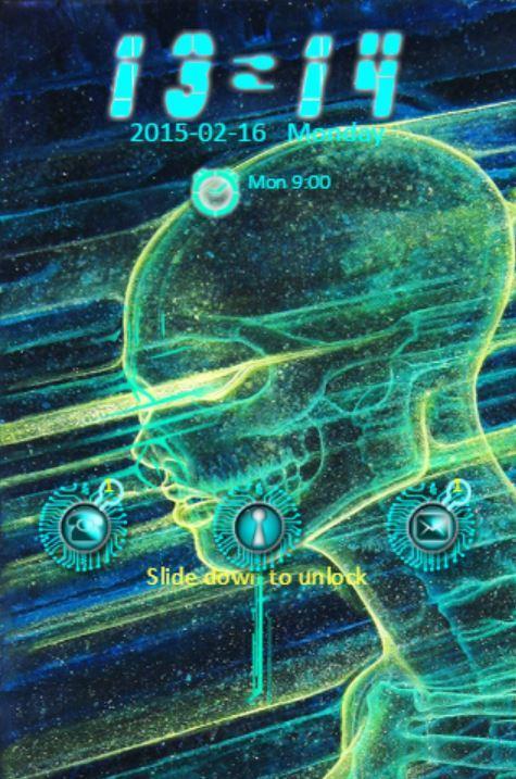 CyberPunk Circuit Girl Locker