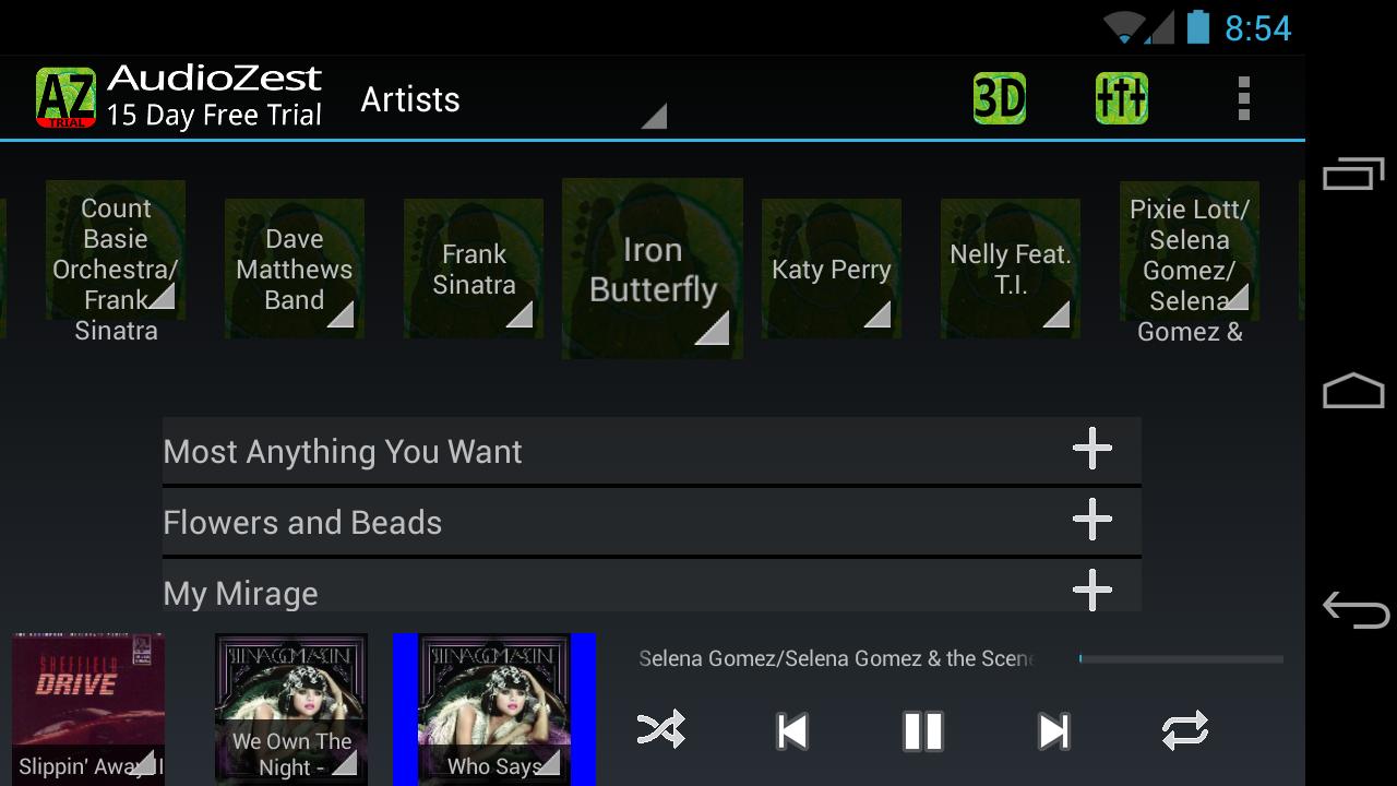 AudioZest 3D Music Player Free