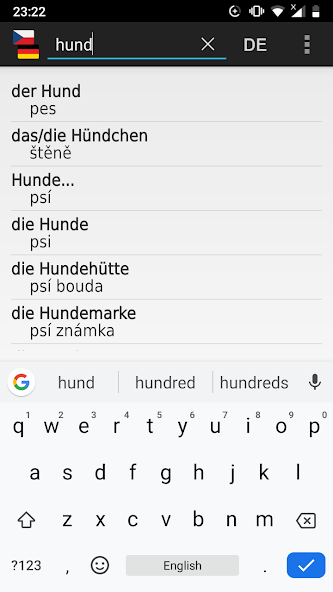Czech-German offline dict.