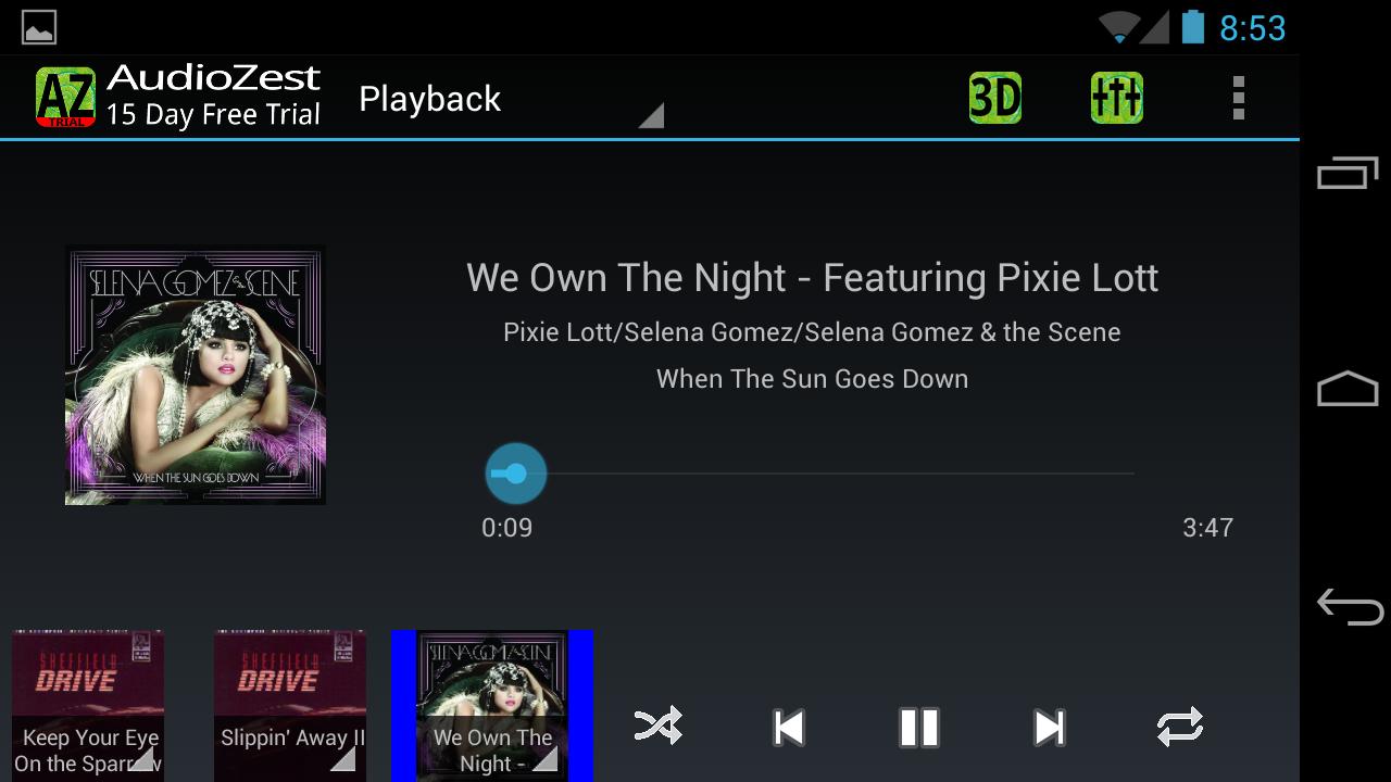 AudioZest 3D Music Player Free