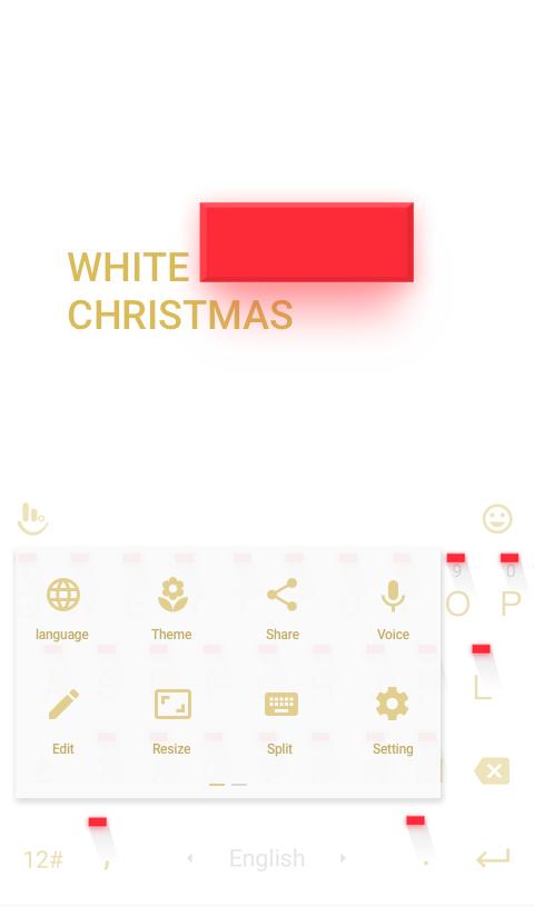 White Christmas Keyboard Theme
