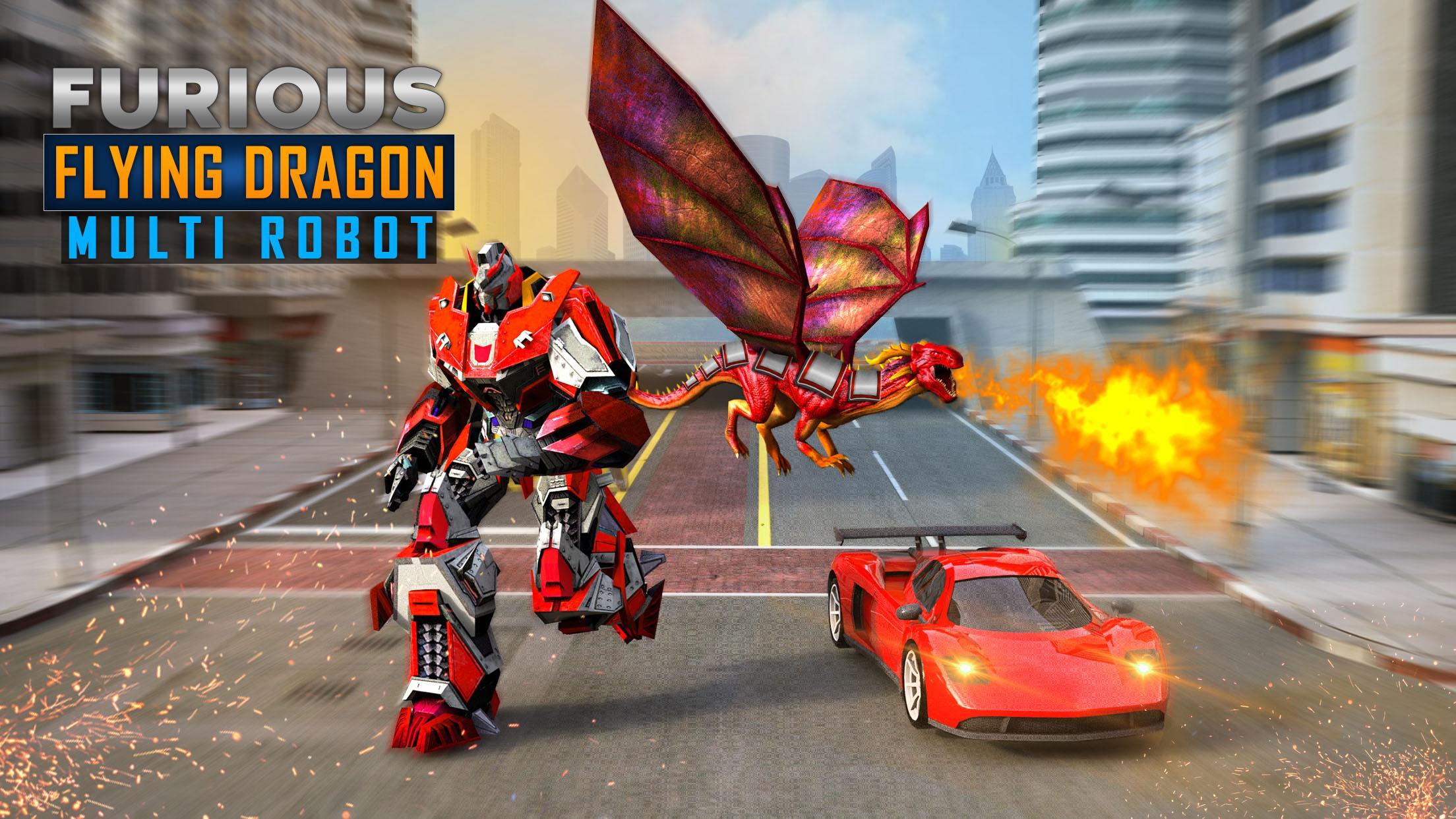 Multi Transforming Flying Dragon Robot Shooting